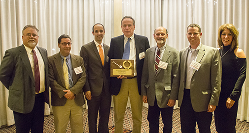 Pictured from Left to Right: Glenn Lavoie, AGC/VT President; John Johnston, Vice President of MEP Services, BLC; Fed Bellucci, Vice President of Estimating, BLC; John Dale, Architect, BLC; Rob Zimmerman, Senior Estimator, BLC; Mike McLaughlin, President, BLC; Cathy Lamberton, AGC/VT Executive Vice President.